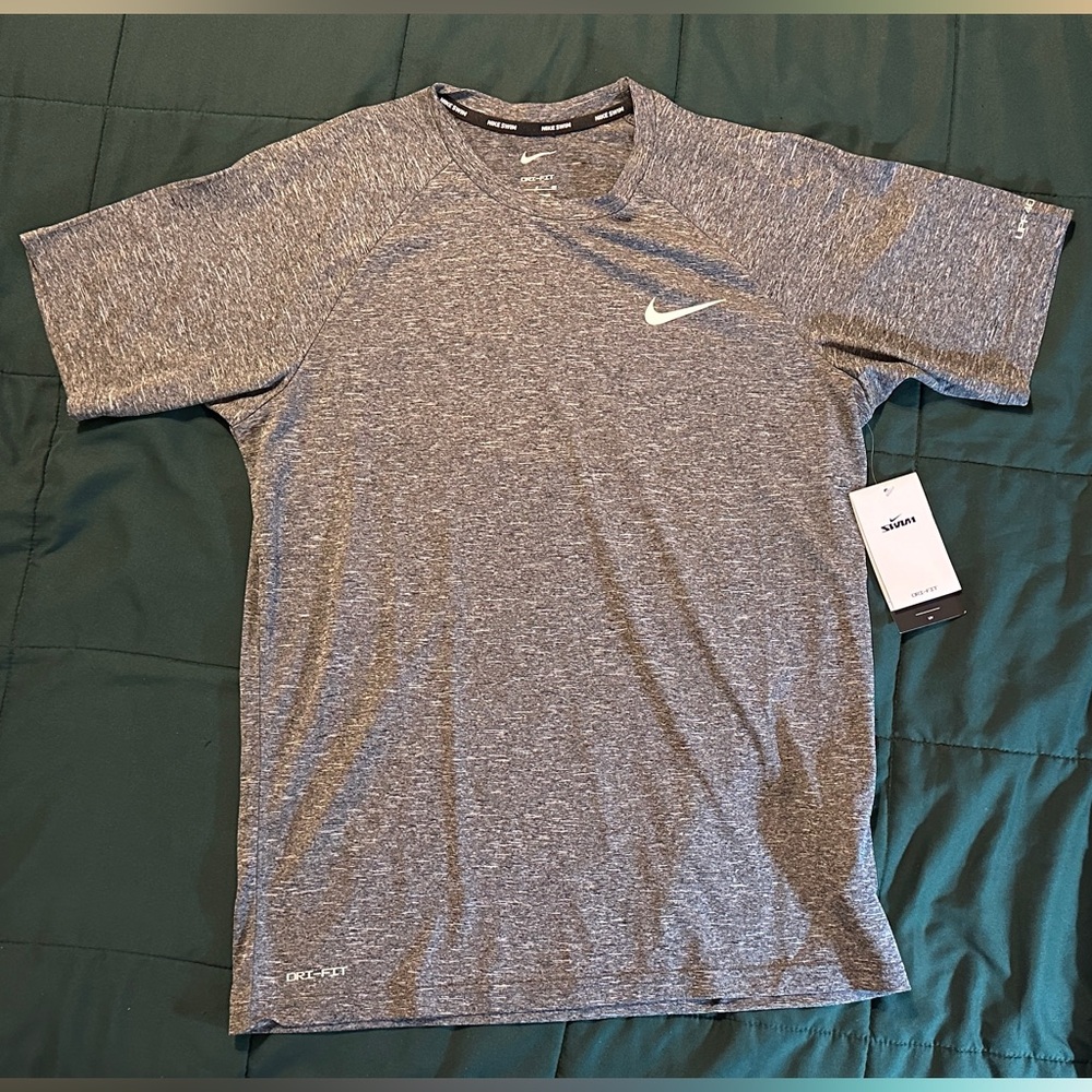 Nike Swim Men's Hydroguard Dri-FIT Stretch UPF 40+ Heather Rash Guard